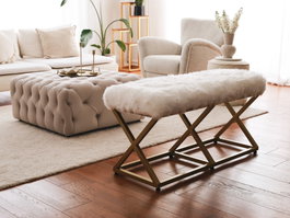 Atelier Del Sofa Capraz Pelush - Gold, White